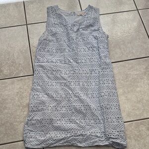 LOFT Light blue Eyelet Mini Dress size 12